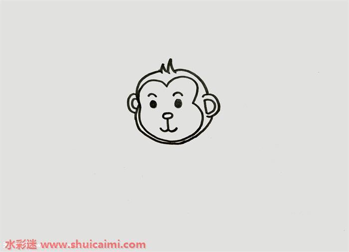 小猴子下山简笔画怎么画图片彩色