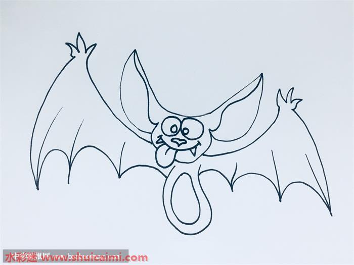 蝙蝠怎么画 蝙蝠简笔画图片大全带颜色