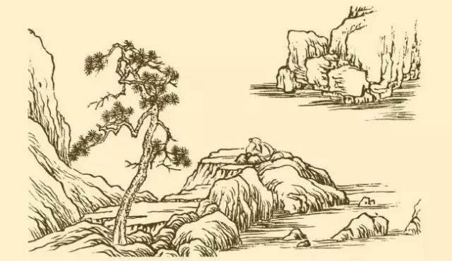 山水画简笔画构图 山水画简笔画画法