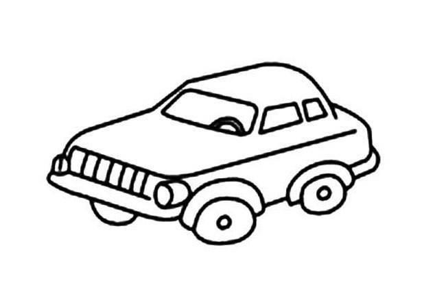 小轿车简笔画 小轿车简笔画彩色