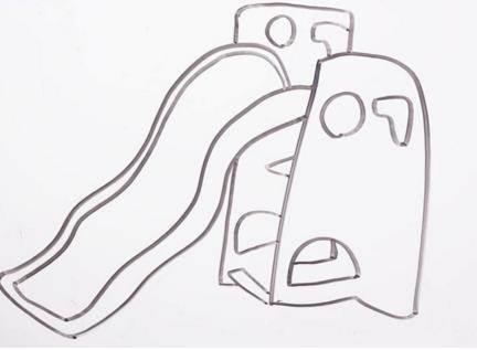 滑滑梯简笔画 滑滑梯简笔画儿童彩色