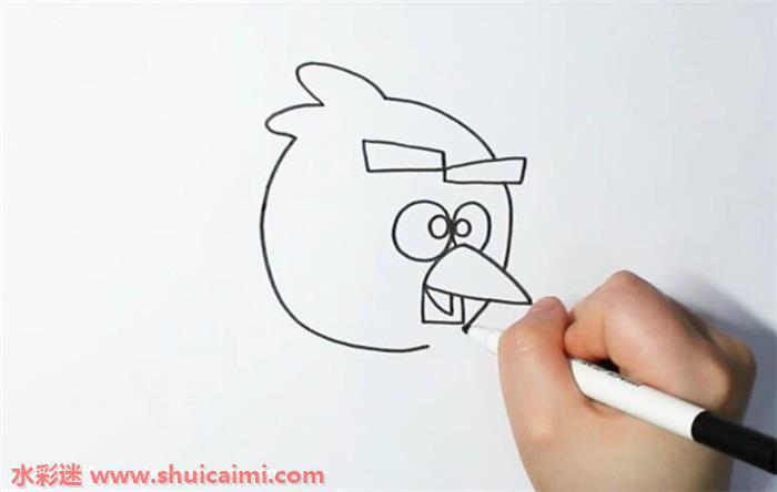 愤怒小鸟怎么画 愤怒小鸟简笔画图片