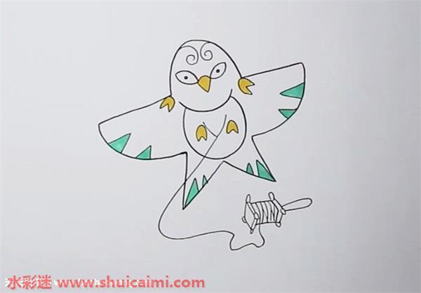 风筝怎么画 风筝简笔画步骤图