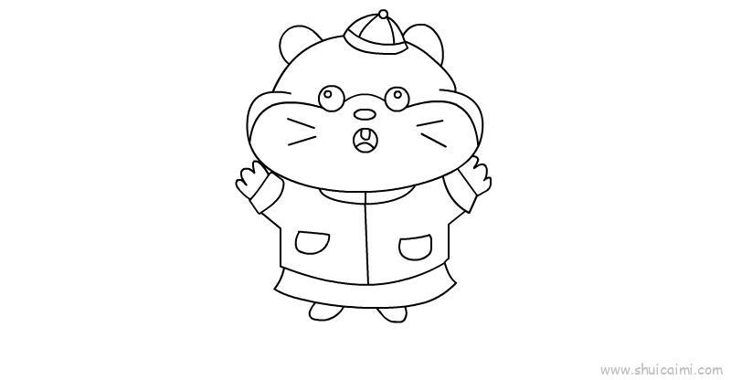 鼠新年版儿童画怎么画 鼠新年版简笔画顺序