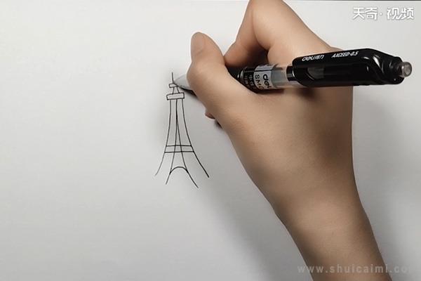 埃菲尔铁塔简笔画怎么画 埃菲尔铁塔简笔画步骤