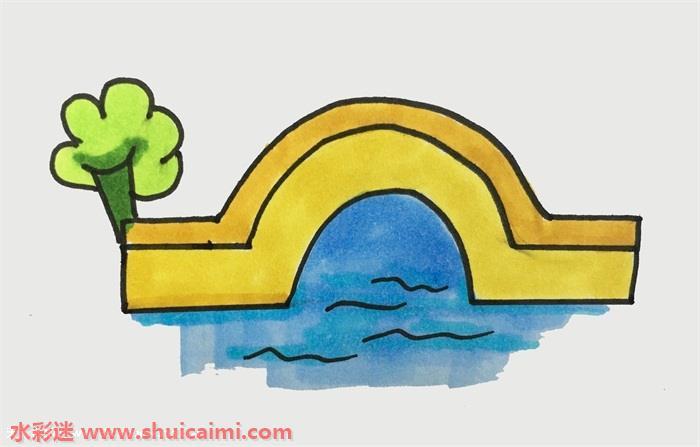 桥怎么画 桥简笔画简单又漂亮彩色