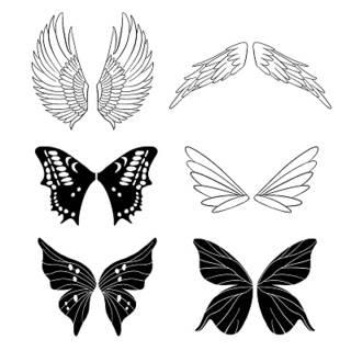 翅膀简笔画图片大全 翅膀简笔画图片大全可爱