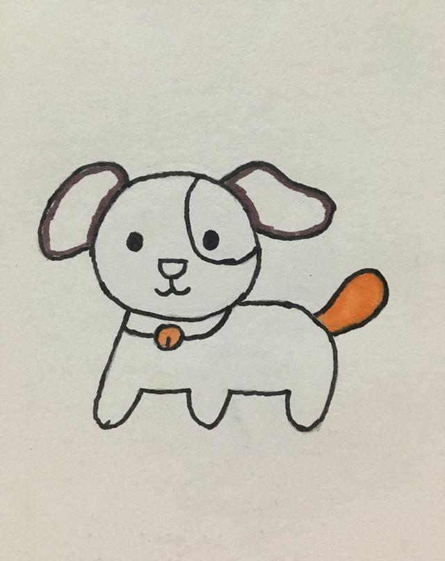 简笔画狗的画法 简笔画狗的画法小鸡