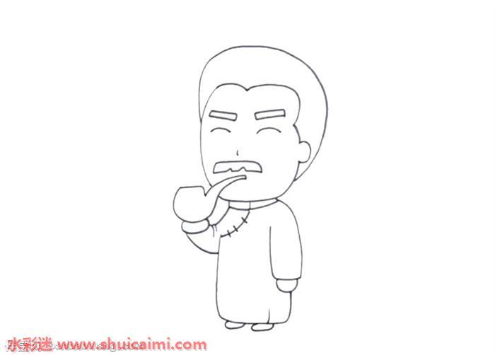 鲁迅怎么画 鲁迅简笔画步骤