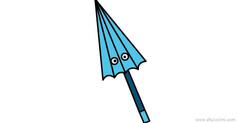 雨伞儿童画怎么画 雨伞简笔画好看