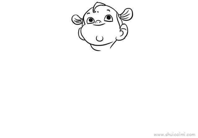 哪吒儿童画怎么画 哪吒简笔画步骤