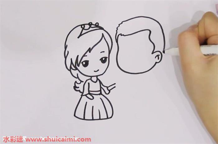 新郎新娘q版怎么画 新郎新娘q版简笔画步骤图
