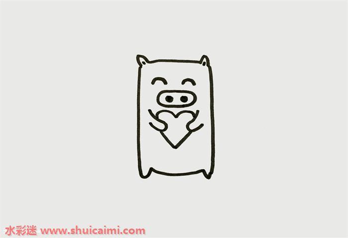 小猪可爱怎么画 小猪可爱简笔画图片彩色