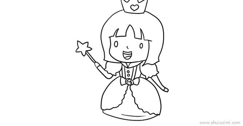 人物公主儿童画怎么画 人物公主简笔画图片