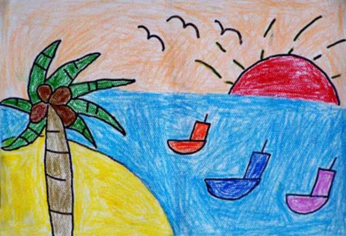 夏天简笔画图片大全集 夏天简笔画儿童画图片