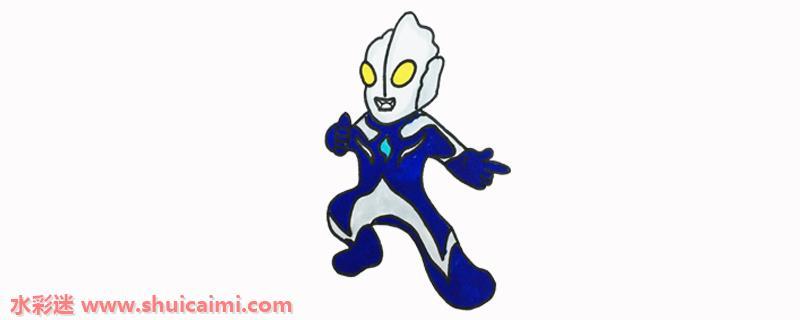 高斯奥特曼简笔画详细步骤教程