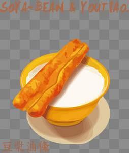 油条简笔画 豆浆油条简笔画