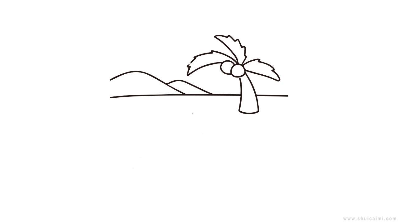 海边沙滩风景简笔画怎么画 海边沙滩风景简笔画简单