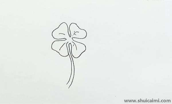 彩色四叶草儿童画怎么画 可爱四叶草简笔画简单