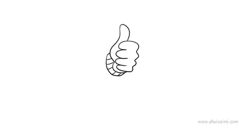 大拇指儿童画怎么画 大拇指简笔画简单又好看