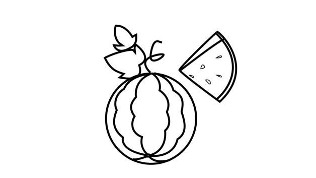 大西瓜简笔画怎么画 大西瓜简笔画图片