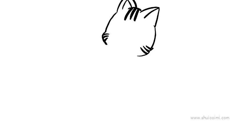 小猫吃西瓜儿童画怎么画 小猫吃西瓜简笔画顺序