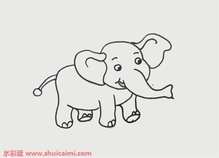 大象怎么画 大象简笔画漂亮彩色