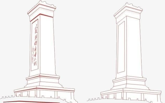 烈士碑简笔画 烈士碑简笔画上色