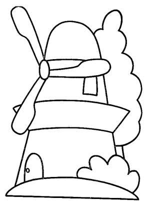 风车简笔画 风车简笔画带颜色