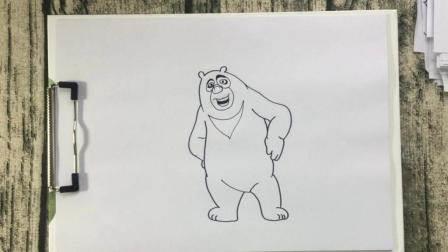 熊大简笔画图片 熊出没之熊大简笔画