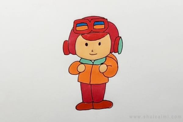 飞行员简笔画怎么画 飞行员简笔画顺序