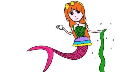 简笔画美人鱼 简笔画美人鱼儿童画