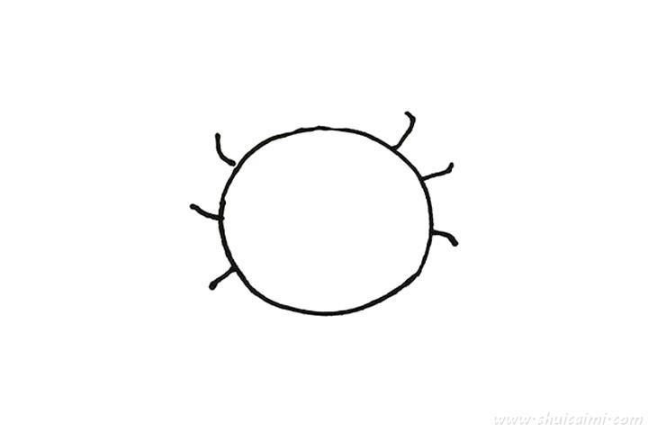 七星瓢虫怎么画 七星瓢虫简笔画步骤图