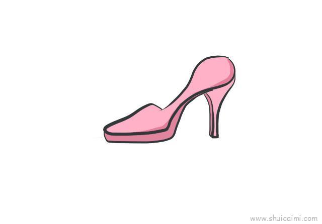 高跟鞋儿童画怎么画 高跟鞋简笔画图片大全