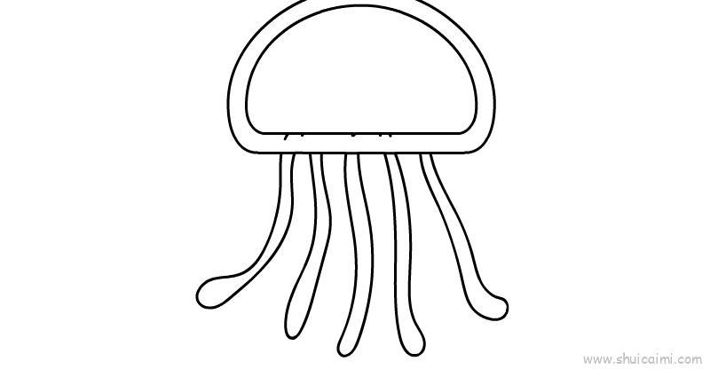 水母儿童画怎么画 水母简笔画画法