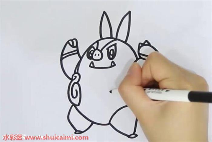 炒炒猪怎么画 炒炒猪简笔画步骤