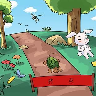 龟兔赛跑简笔画 龟兔赛跑简笔画图片大全