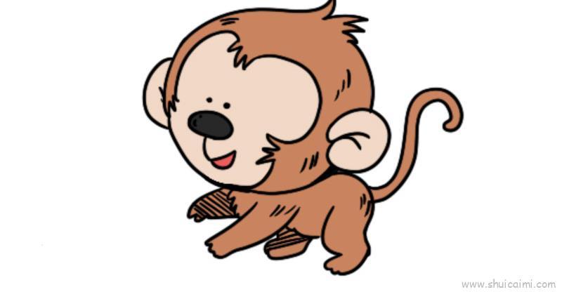 猴子儿童画怎么画 猴子简笔画图片