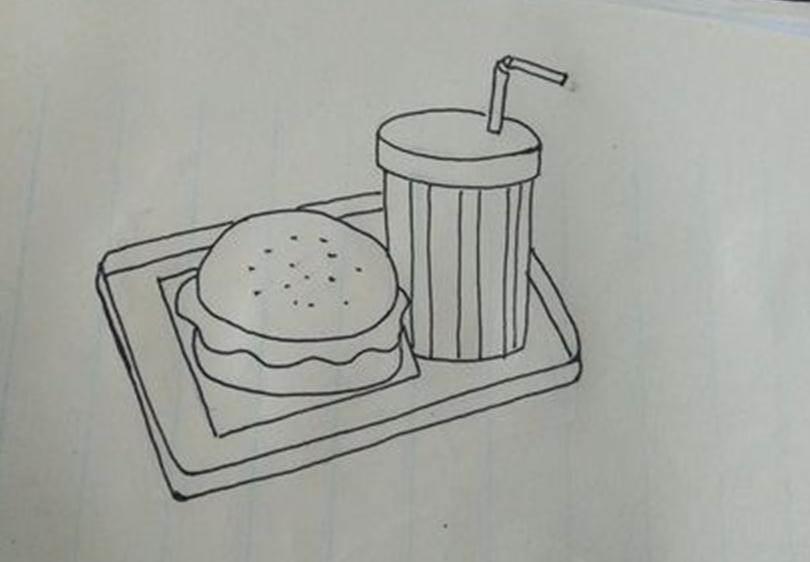 汉堡包简笔画 汉堡包简笔画卡通画