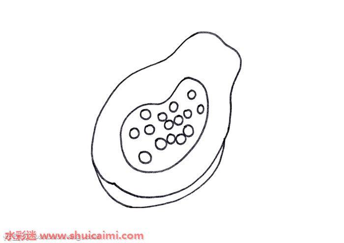 木瓜怎么画 木瓜简笔画简单彩色