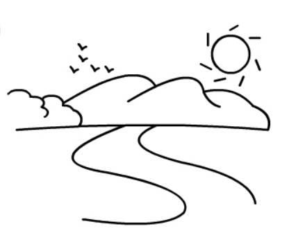 风景简笔画图片大全 风景简笔画图片大全带颜色