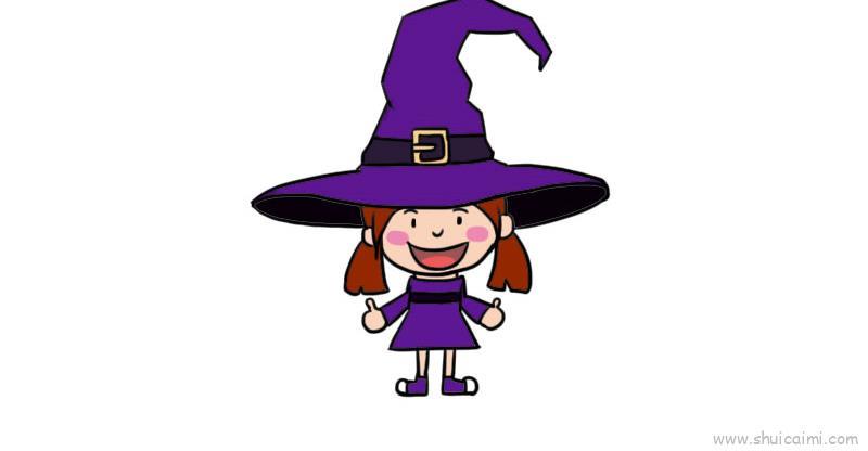 女巫儿童画怎么画 女巫简笔画顺序