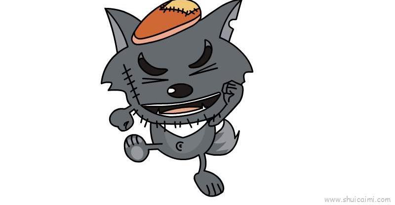 灰太狼儿童画怎么画 灰太狼简笔画画法