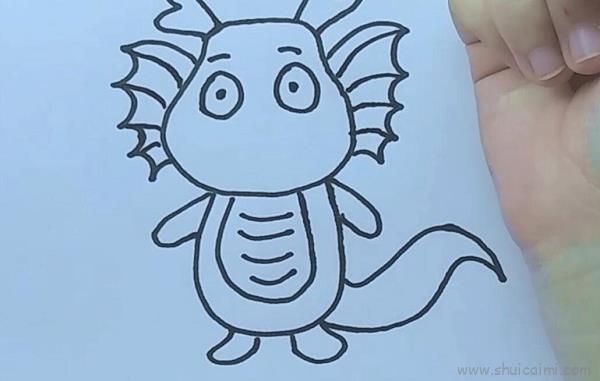 小绿龙儿童画怎么画 小绿龙简笔画简单