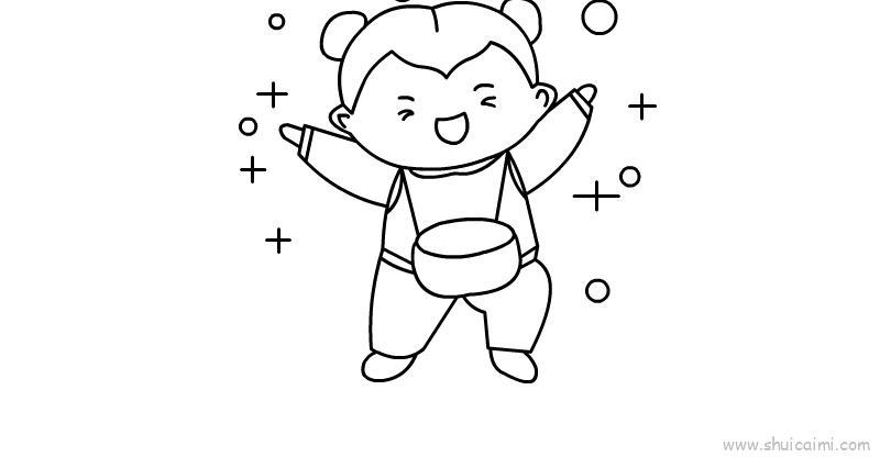 欢度春节手抄报儿童画怎么画 欢度春节手抄报简笔画图片