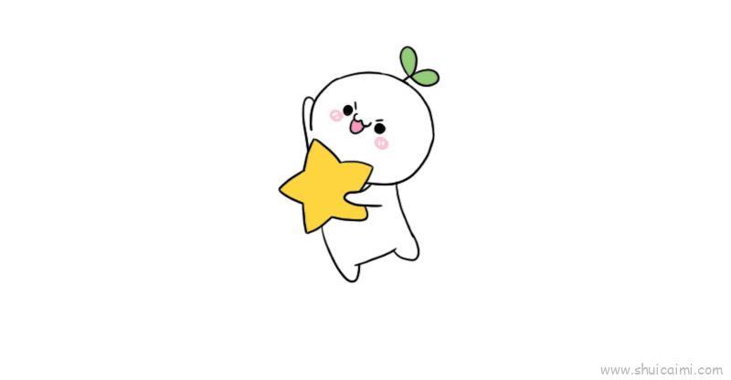 长草颜团子儿童画怎么画 长草颜团子简笔画画法