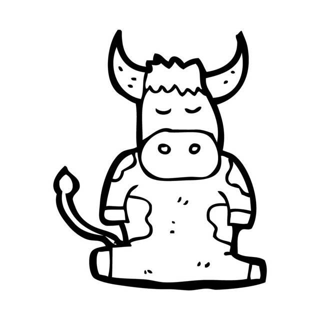 老牛简笔画 老牛简笔画彩色