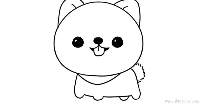 博美儿童画怎么画 博美简笔画图片大全