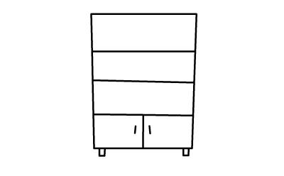 书柜的画法简笔画图片-简笔画书柜怎么画