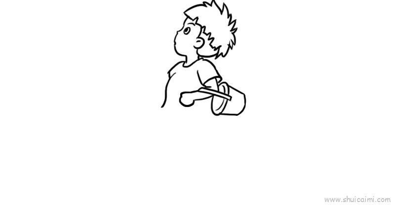 宗介儿童画怎么画 宗介简笔画步骤